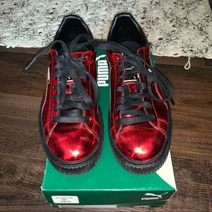 Shiny Red Fenty Puma Creepers by Rihanna